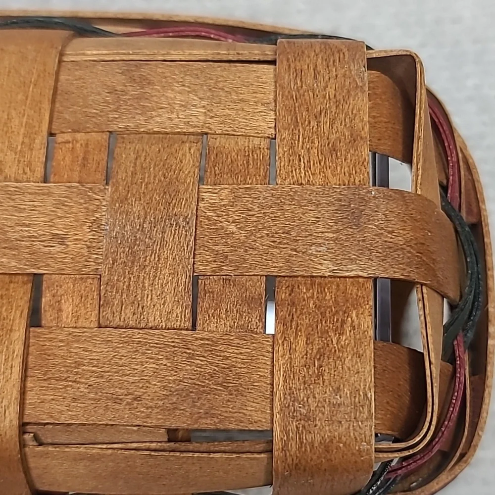 Gerald Henn Handmade Vintage 1995 “Workshop” Basket with Leather Strap Handles